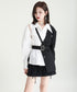 Cut-Out Ribbon Sleeve Shirt